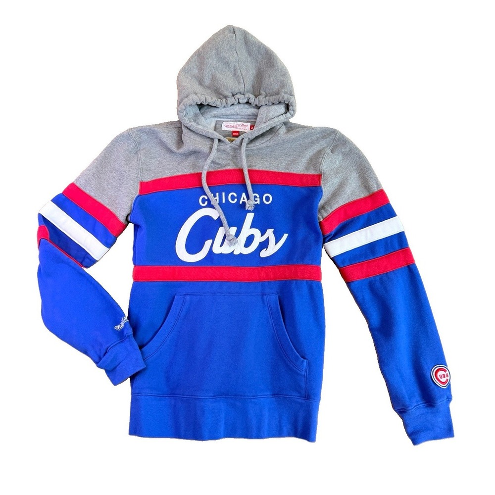 Chicago Cubs Mitchell & Ness Head Coach Pullover Hoodie Size Medium